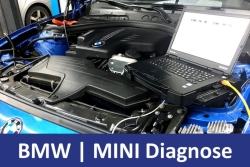 Die Diagnoseausstattung ist bei Arbeiten an den Fahrzeugen der BMW-Group entscheidend. Zum Einsatz kommen bei uns aufgrund der notwendigen Performance und dem technischen Support ausschließlich herstellerkonforme Diagnoserechner. Bei Interesse sprechen Sie uns bitte an: +49 (0) 231-758157-0 oder mds@iam-net.eu
